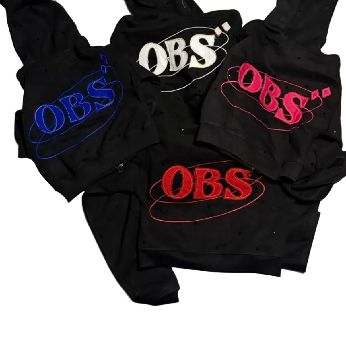 レディースウェア OBSIDIAN CURSIVE EMBROIDERY HIGHNECK LS Women's Cropped Obsidian Zip-Up Hoodies – Obsidian.INC