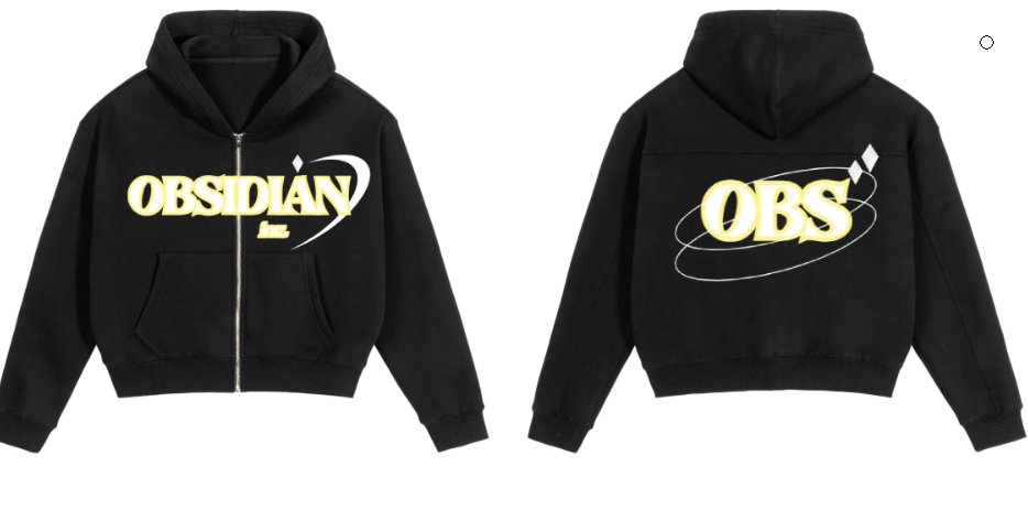 Pre-Order Obsidian Zip-Up Hoodies