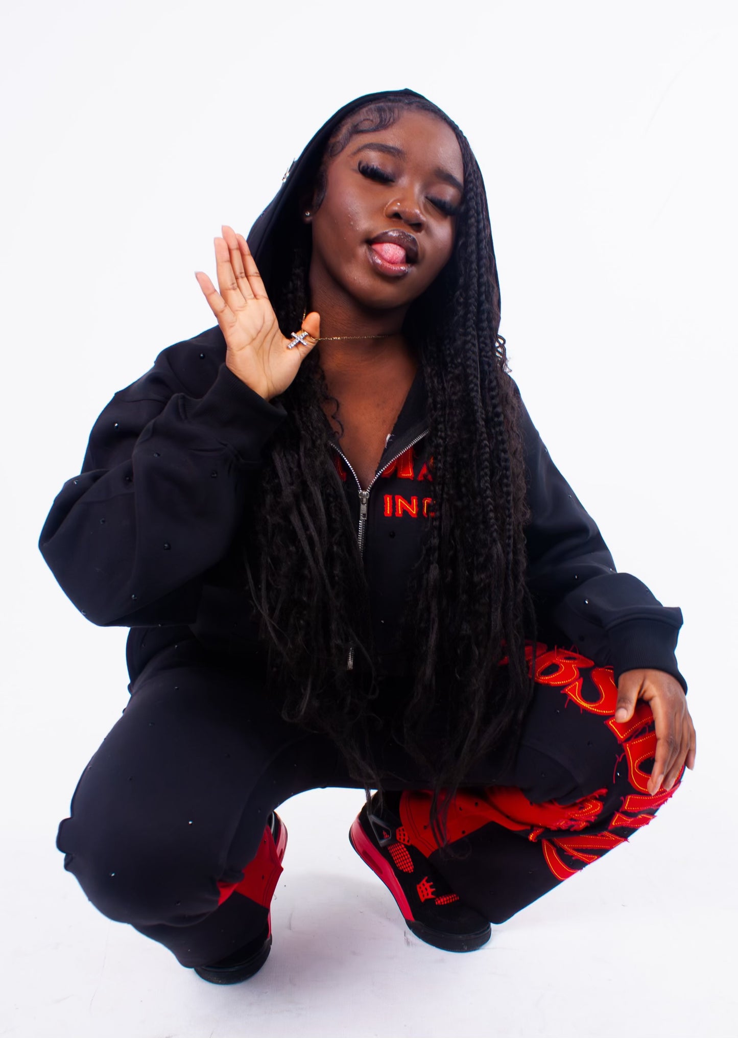 Women's Fiery Red Obsidian Tracksuit
