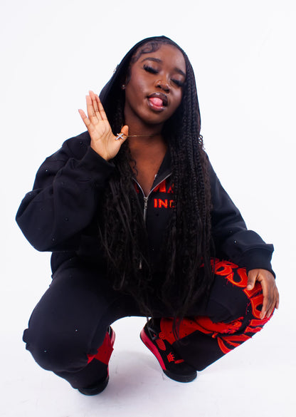 Women's Fiery Red Obsidian Tracksuit