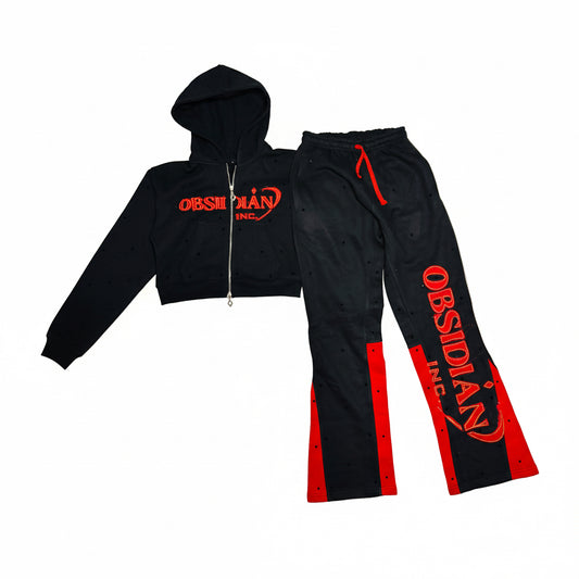 Women's Fiery Red Obsidian Tracksuit