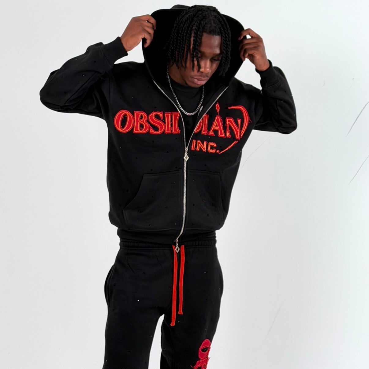 Fiery Red Obsidian Tracksuit