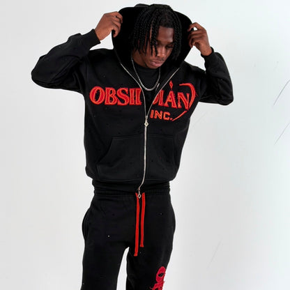 Fiery Red Obsidian Tracksuit