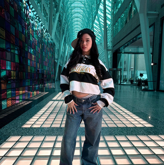 Women’s cropped Obsidian polo
