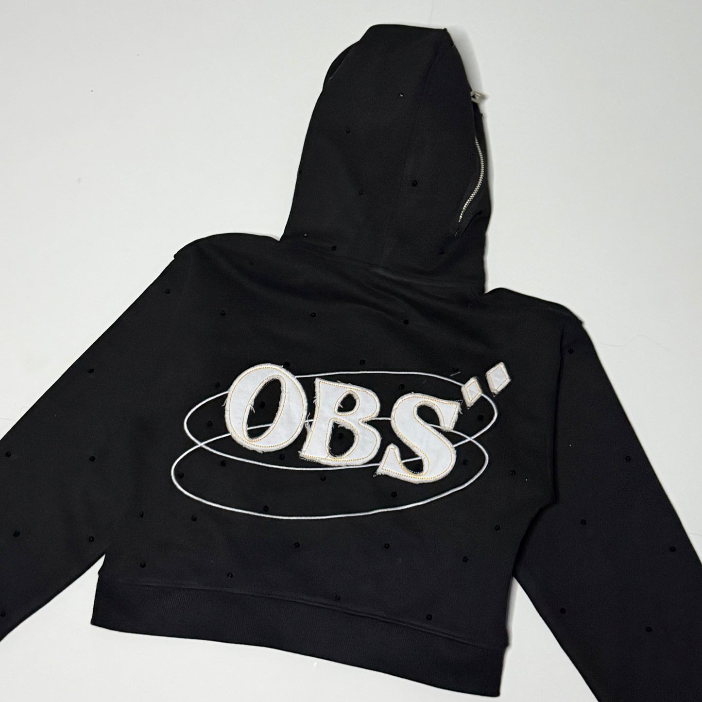 Women's Cropped Obsidian Zip-Up Hoodies