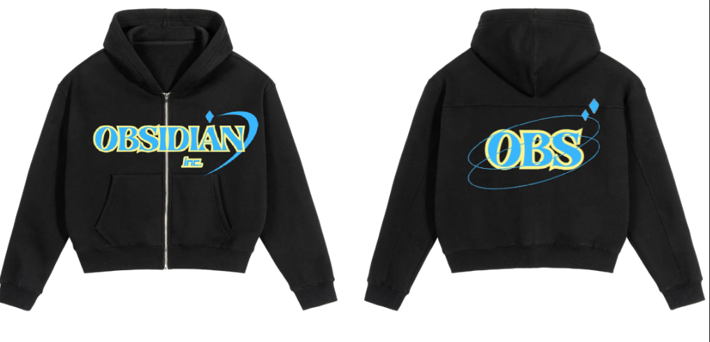 Pre-Order Obsidian Zip-Up Hoodies
